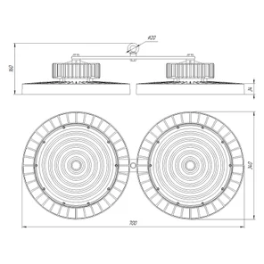 Светильник Econex Ray 400 D90 5000K